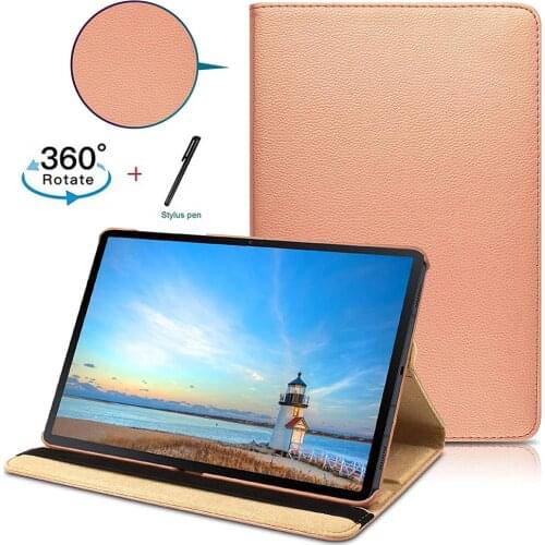 360 Rotation Bracket Flip Leather Fundas Tablet Case for Samsung Galaxy Tab S7 Plus 12.4" T970/T975 Cover with Auto Wake/Sleep