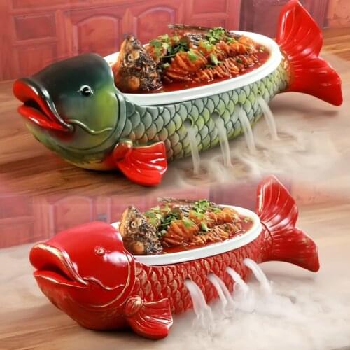 Hotel Creative Plate Personalized Dishes Fish Dish Irregular Dry Ice Smoking Utensils And Utensils Dinnerware Set Plates