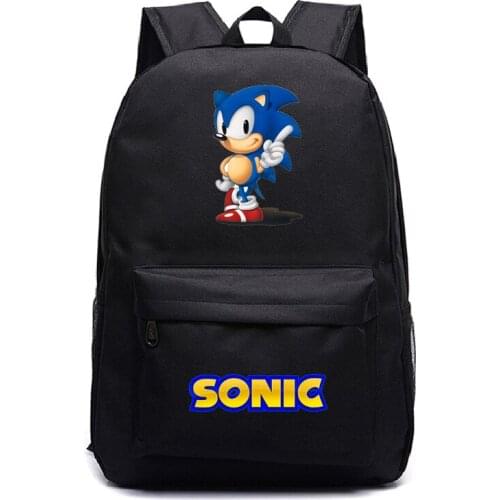 Cartoon SONIC RACING Backpacks Women/Mens School Bags Laptop Travel Bags Teenage Notebook Backpack Canvas Mochilas Bag