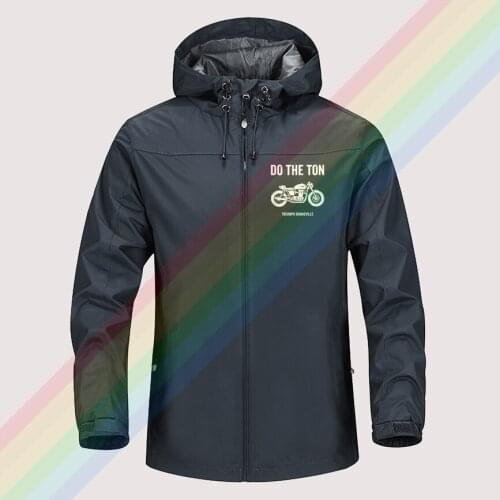 Ton Cafe Racer Triumph Bonneville autumn winter sailing hiking Outdoor Hooded Windproof Jacket Men Top Quality Soft Asian size