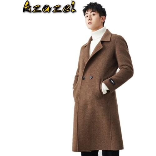 Azazel Handmade Double-faced Woolen Coat Autumn Winter Jacket Men 100% Wool Coat Mens Jackets and Coats MG-1800002 MY1434