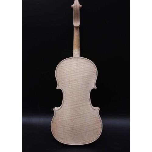 Unfinished 4/4 Violin Handmade Violin Stradivari Model Flame Maple Spruce #3238