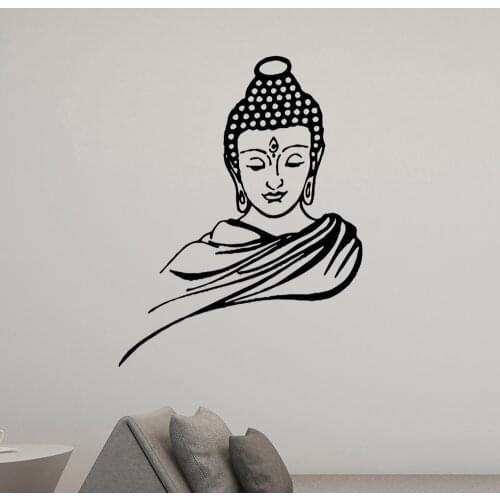 Cartoon Style buddha Decal Removable Vinyl Mural Poster For Bedroom Decoration Mural Custom