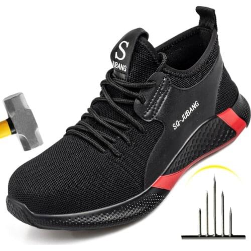 Work Safety Shoes Anti-Smashing Steel Toe Puncture Proof Construction Lightweight Breathable Sneakers Boots Men Women Air Light