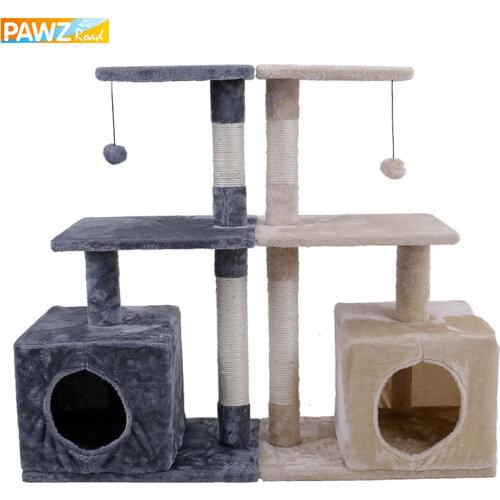 Fashion Domestic Delivery Cat Trees Cat Climb Frame Cat Furniture Scratchers Pet Supplies 2 Colors Functional Kitten Play Toys