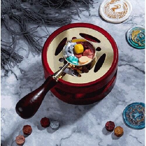 Retro Sealing Wax Furnace Stove Pot Fire Wax Seal Stamp Sealing Wax Spoon DIY Decorative Stamps With Beans For Craft Gifts