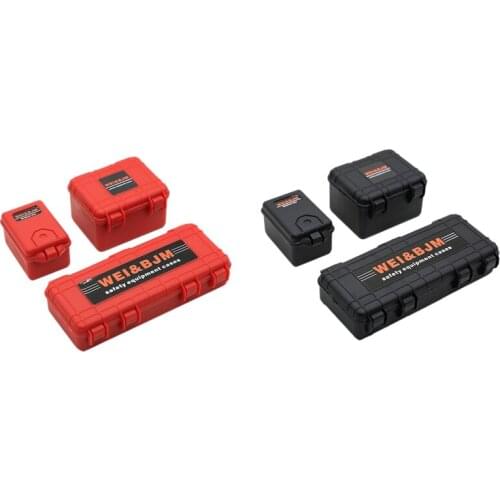 Retail 6Pcs Plastic Rc Car Storage Box Decoration Tool for Traxxas Trx4 Axial Scx10 90046 D90 1/10 Rc Crawler Accessories, 3Pcs