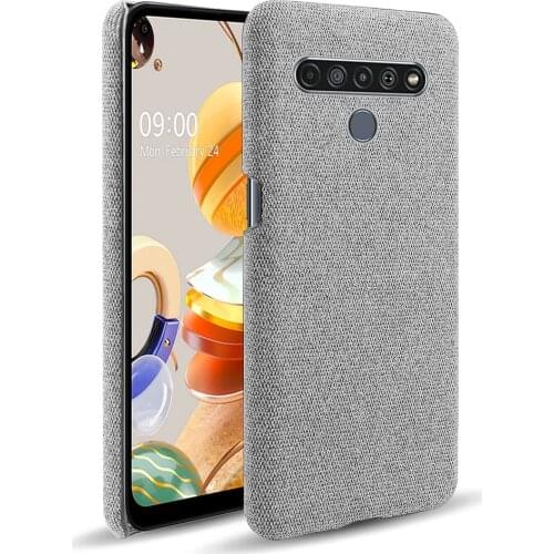 Cloth Cases for LG K61 Case Slim Retro Cloth Hard Cover for LG K61 K 61 LGK61 6.53" LMQ630EAW Coque Fundas Capa