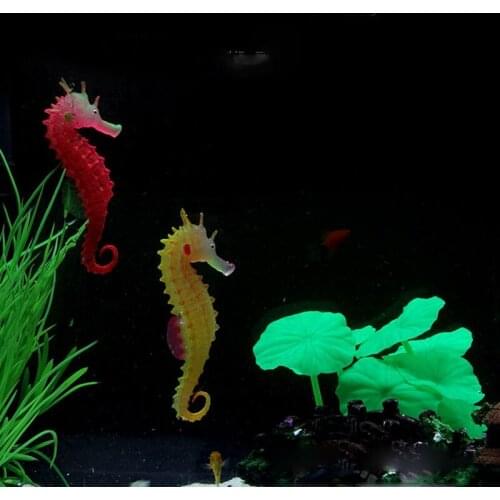 Aquarium Landscaping Decorations Luminous Silica Gel Simulation Hippocampus Aquarium Supplies Simulation Fish Wholesale