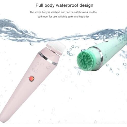 Exfoliation 4 in 1 Blackhead Cleaning Waterproof Electric Facial Cleanser Brush Deep Skin Care Blackhead Washer Device