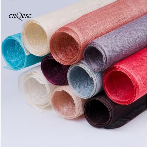 High Quality Width 91CM Sinamay Millinery Fabric for Races Kentucky Derby Hat Fascinator