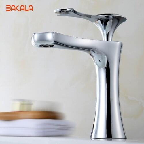 BAKALA High Quality Modern Gold ORB Chrome Bathroom Finish Basin Faucet Tall Short Bathroom Sink Faucet LT622