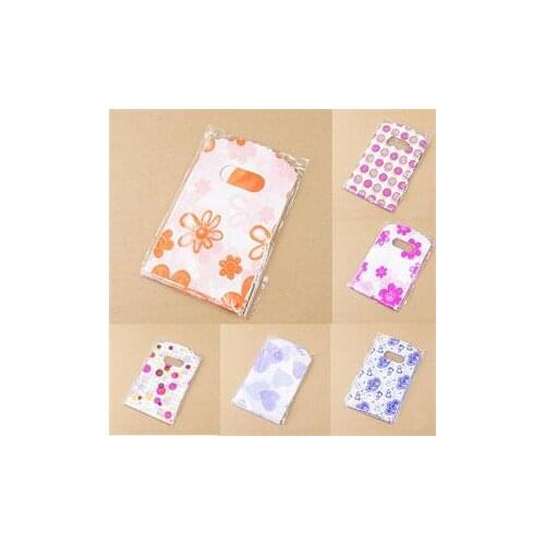 100pcs/Lot Card Note Packaging Bags Note Holder Stationery Organizer Storager Pretty Mixed Pattern Plastic Gift Bag Shopping Bag