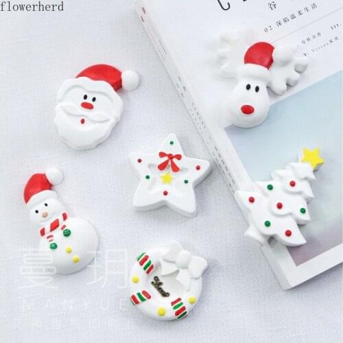 6-hole Christmas Molds Epoxy Santa Deer Snowflake Mold Handmade Soap Silicone Mold Cake Decorating Tools Fondant Molds