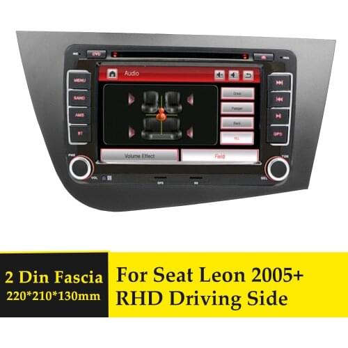 2 DIN Car Stereo Radio Fascias for Seat Leon 2005-2011 Right Hand Driving Autoradio Frame GPS Navigation Plate Panel Bezel Kits