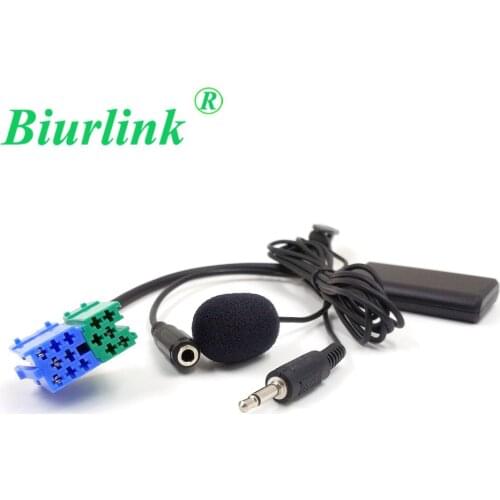 Biurlink Car Radio Removable 3.5MM Wireless Bluetooth 5.0 Microphone Audio Aux-in Adapter Cable for Porsche Becker CD Host