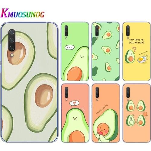 Cute Cartoon Avocado Food For Xiaomi Mi 11i 11 10i 10T 10 9T 9SE 9 8 A3 CC9 CC9E Note 10 Lite Pro Ultra Soft Phone Case