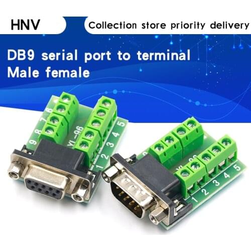 DB9 Male Female Adapter Signals Terminal Module RS232 Serial To Terminal DB9 Connector