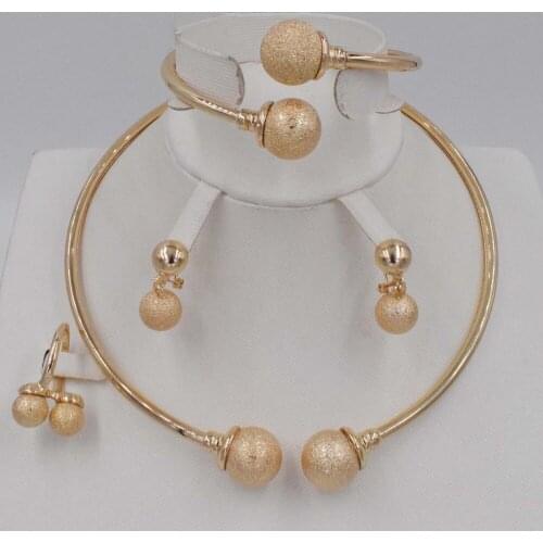 Dubai Gold Jewelry Sets Nigerian Wedding African Beads Crystal Bridal Jewellery Set Rhinestone Ethiopian Jewelry parure