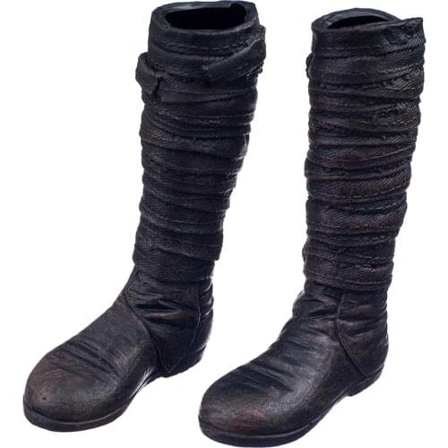 Hot Plastic Black 1/6 Scale Long Boots Shoes For 12 inch Male Figure Body Doll Clothing Accessory Dollhouse Decoration Doll Gift