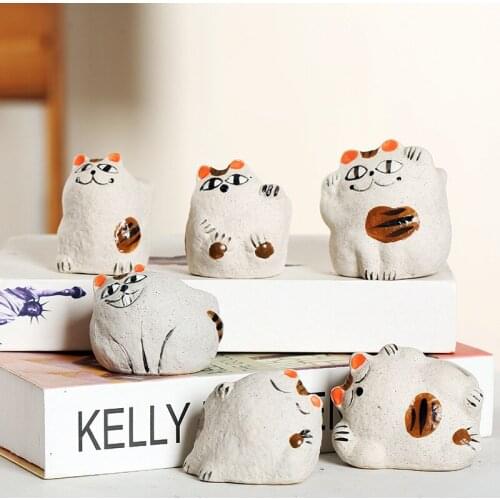 Cute lucky cat flower pot Cartoon succulent pots home garden Animal bonsai pot macetas decorativas desk decoration maceta casa