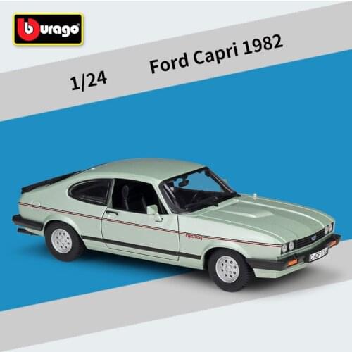 Bburago Diecast 1:24 Scale 1982 Ford Capri Car Model Motorcycle Static Display Adult Classic Collection Hot Toys Color Boxed