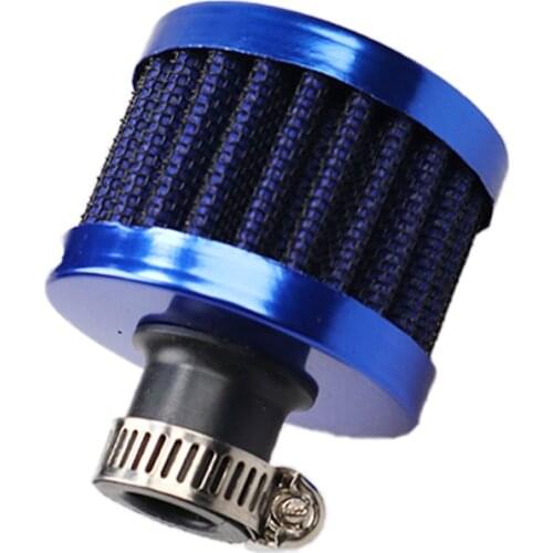 Universal Interface Motorcycle Air Filters 12mm Sliver Car Cone Cold Air Intake Filter Turbo Vent Crankcase Breather