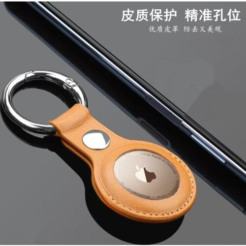 New High quality Leather Case For Apple Airtags Protective cover For Airtags Tracker Anti-lost Device Keychain Protect Sleeve