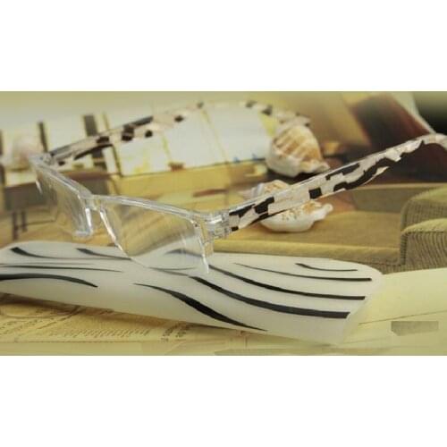 Men Women Full Frame Reading Glasses Resin Lenses With Leopard Glasses Case Portable Eye Glasses Hyperopia R175