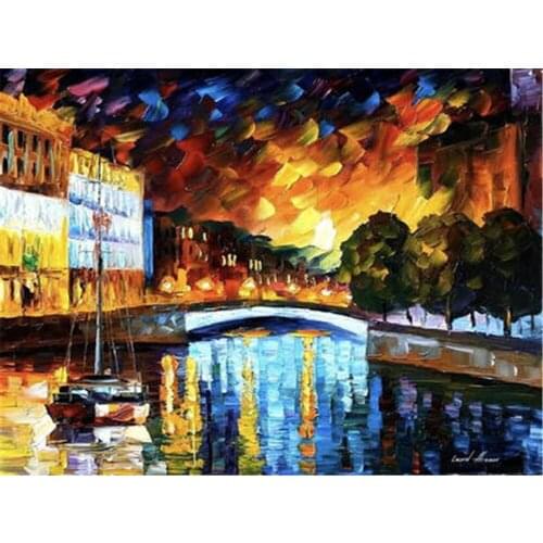 Saint Petersburg Pre-Printed 11CT Cross-Stitch Embroidery Complete Kit DMC Threads Handiwork Sewing Knitting Jewelry