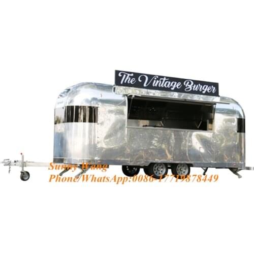 Food Truck Fast Food Restaurant Stainless Steel Mobile Kitchen Food cart For Sale with all kitchen equipment