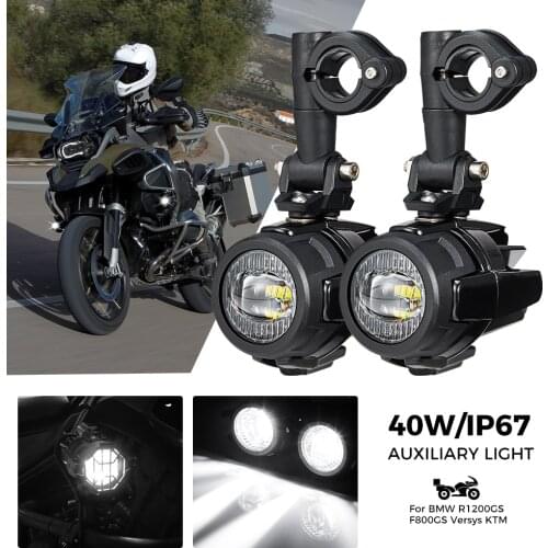 40W Fog Light Assembly For BMW R1200GS ADV Motorcycle Fog Lights Driving Lamp For BMW F800GS F700GS F650GS K1600 LED Auxiliary