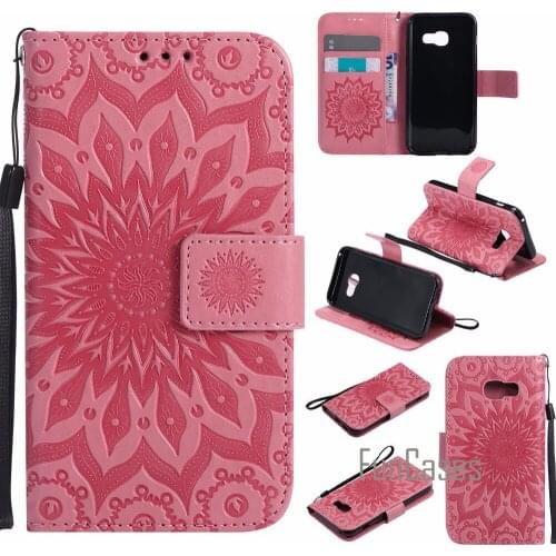 Embossed Pattern Case sFor fundas Samsung Galaxy A3 2017 / A3 2016 Case sFor coque Samsung A3 2015 A300 Case + Card Holders