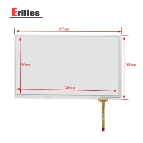 New ZCR-0990 7inch 4 lins Touch Screen For car GPS navigation 165mm*100mm sensor glass