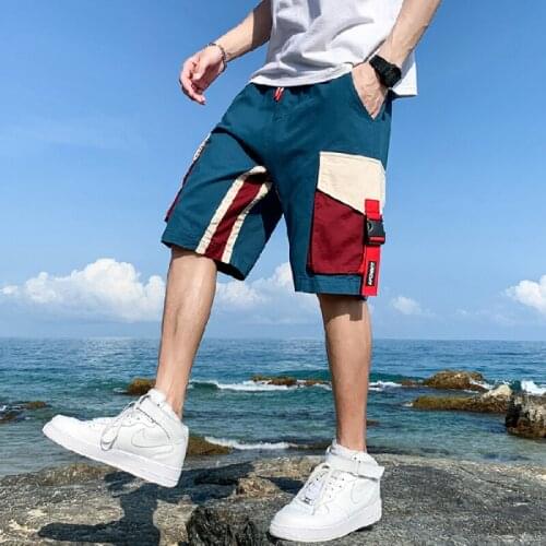 Casual shorts mens summer wear trendy hip hop loose big pocket five point sportswear pants