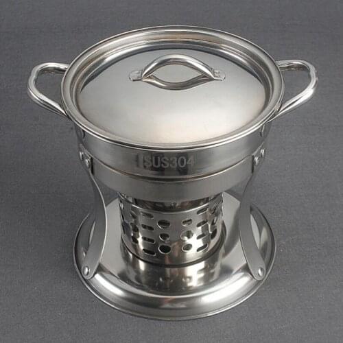 Stainless steel 304# self service single hot pot alcohol stove outdoor hotel supplies Alcohol heater