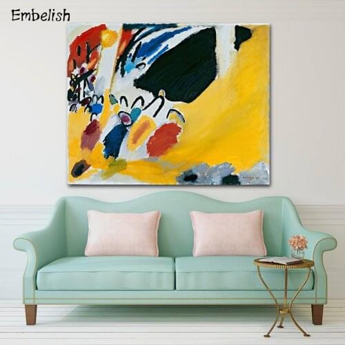 Embelish 1 Pieces Kandinsky Abstract Artworks For Living Room Modern Home Decor Wall Art Pictures HD Canvas Bedroom Oil Painting