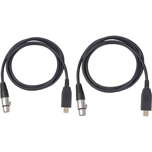 USB Male to XLR Female Mic Converter Cable Studio Audio Cable Connector Cords