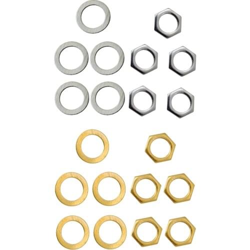 10PCS Input Output Jack Nut Lock Washer For Electric Guitar 9.36mm