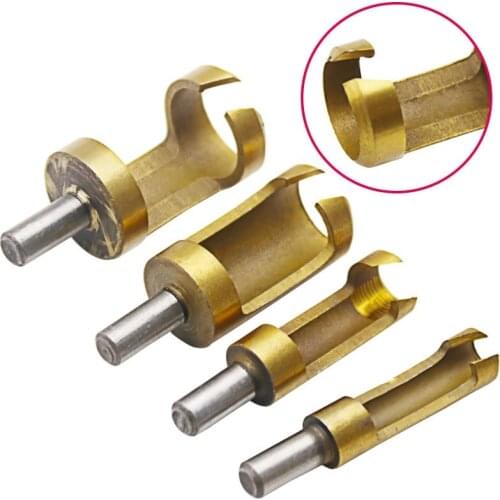 4Pcs 15-35mm Hole Wood Wooden Dowel Plug Cutter Tenon Hole Drill Bit Set for Wood Boring Hole Saw Cutter Barrel Drill Bit