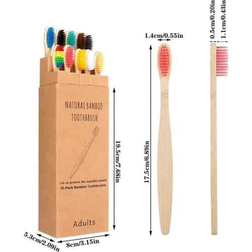 50 Pack Vegan Bamboo Toothbrush Wood Toothbrushes Soft Bristles Eco Friendly Products Zero Waste Biodegradable Travel Toothbrush