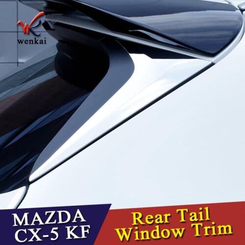 ABS Accessories For Mazda CX-5 CX5 KF 2017 2018 2019 Rear Tail Window Spoiler Triangle Molding Cover Kit Trim 2 Pcs / Set