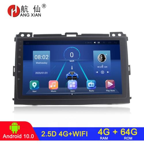 4+64 Car Radio 2 din Android car radio for Toyota Land Cruiser Prado 120 2004-2009 Car Multimedia Video player radio bluetooth