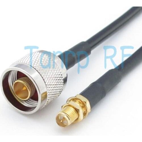 Freeshipping! 20INCH 50CM RG58 LOW LOSS Cable RF Pigtail coaxial jumper cable N male plug to RP-SMA female jack Wholesale
