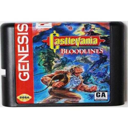 Castlevania Bloodlines NTSC-U 16 bit MD Game Card For Sega Mega Drive For Genesis