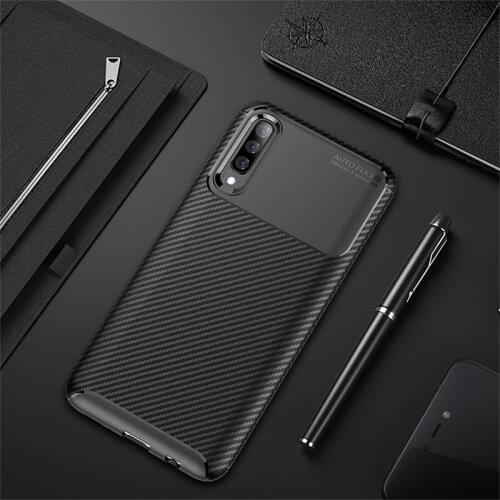 For Samsung Galaxy A10 A20 A30 A40 A50 A70 Case Brushed Carbon Fiber Bumper Case for Galaxy A10S A20S A30S A40S A50S A70S Cover
