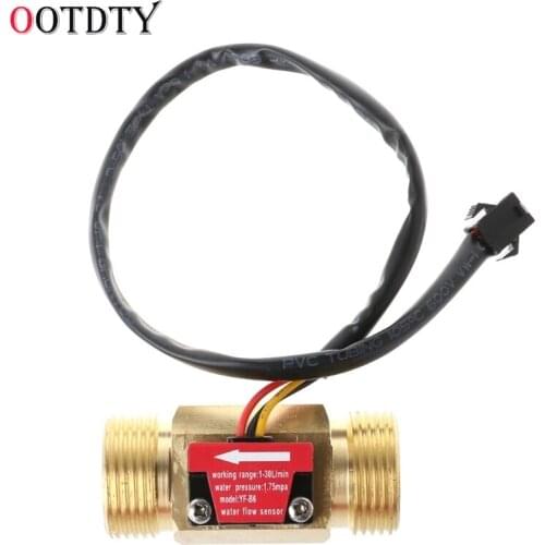 Water Fuel Flow Meter Sensor Counter Hall Flowmeter pool float switch for water heaters,credit card machine DN20 G3/4 1-30L/min