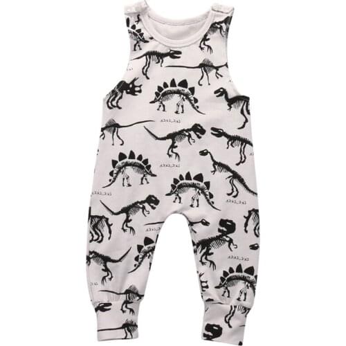 Baby Boy Girl Clothes Children Summer Sleeveless dinosaur Romper Cotton Jumpsuit Outfit Casual Sunsuit