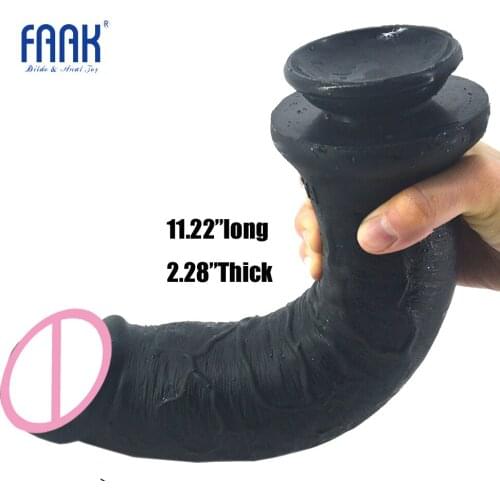 FAAK huge silicone dildo 11.2 inch super long realistic penis with suction cup big dick sex toys for women adult sex products