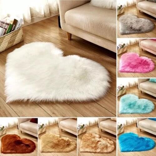 Artificial fur carpet pink white fluffy living room decoration soft rectangle round bedroom comfortable cushion